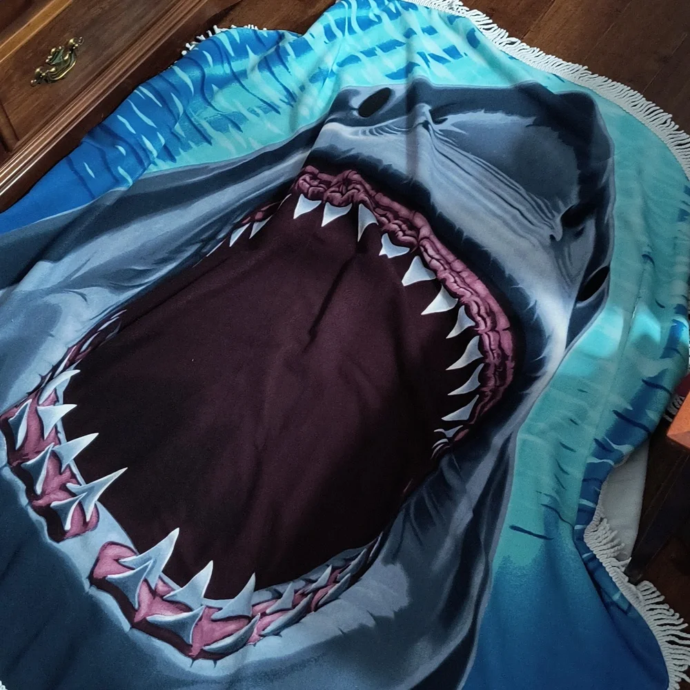 Around Shark Beach Towel, like new